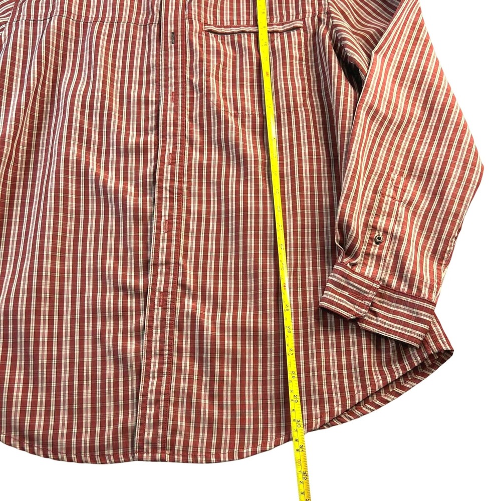 Outdoor Life Mens Large Clay Plaid Long Sleeve Mesh Lined Hiking Shirt - Picture 5 of 10